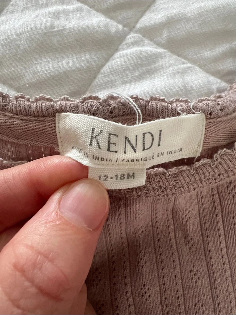 Kendo by Colored Organics Knit Baby Romper in Dusty Mauve